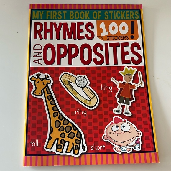 Kids Sticker Book, Rhymes and Opposites Educational & Interactive Vocabulary - Picture 1 of 8